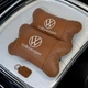Набор подушек 2шт для автомобиля Volkswagen из натуральной коричневой кожи. Подушки на подголовник - изображение 12