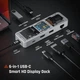 Док-станция DOCKCASE Explorer Edition 6in1 USB-C Smart Hub Pro, Gigabit Ethernet, HDMI 4k@60hz, PD 3.0 100w, USB-C&2 USB-A 5Gbps, многопортовый адаптер USB C для MacBook Pro/Air, Dell XPS. Серебристый - изображение 2
