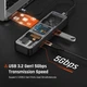 Док-станція DOCKCASE Explorer Edition Smart USB-C Hub 6-in-1, Gigabit Ethernet, HDMI 4k@60hz, PD 3.0 100w, USB-C & 2 USB-A 5Gbps, багатопортовий адаптер USB C для MacBook Pro/Air, Dell XPS. Колір: Чорний - зображення 5