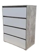 Комод у спальню вітальню дитячу Арт 2 сучасний високий для речей білизни одягу комоди з лдсп на 4 висувні шухляди тумба комод в кімнату колір німфея альба бетон 800 х 430 х 1050 мм - зображення 2