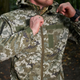 Чоловіча Куртка Combat Softshell на флісі з Капюшоном та Липучками під шеврони піксель розмір S - зображення 4