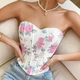 Сексуальный легкий корсет с цветами - белый M (КОРС-ТОП-КВІТ-БІЛ) - изображение 1