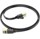 Кабель LAN HOCO US07 RJ-45 to RJ-45 GENERAL PURE COPPER FLAT NETWORK CABLE Black 1m - изображение 3