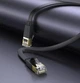 Кабель LAN HOCO US07 RJ-45 to RJ-45 GENERAL PURE COPPER FLAT NETWORK CABLE Black 1m - изображение 5