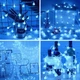 Светодиодная гирлянда "Шарики" 18мм, 7м, 40 LED, черный провод, 220В, статический режим, Синий - изображение 5