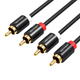 Кабель Vention 2RCA Male to 2RCA Male Audio Cable 1m, Black (VAB-R06-B100) - зображення 1