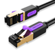 Патч-корд Vention CAT 7 SFTP Ethernet, 10 m, Black, rj-45 - rj-45, 8 жил (ICDBL) - изображение 1