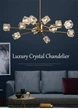 LED люстра Кубик 8614 (Золотая) на 12 плафонов - изображение 2