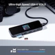 Док-станция DOCKCASE Visual Smart 10-in-1 USB-C Hub, 1 Gigabit Ethernet, HDMI 4K144Hz, PD 3.0 100w, USB-C&2 USB-A 10Gbps, многопортовый адаптер USB C для MacBook Pro/Air, Dell XPS.Цвет: Серый - изображение 6