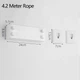 Сушарка для білизни настінна мотузка/трос подвійна з фіксатором 4.2м HP12_біла - зображення 2