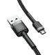 Кабель Baseus Cafule Cable USB to Micro-USB 2.4A 1m Black-Grey (CAMKLF-BG1) - изображение 4