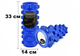 Масажний ролик EasyFit Grid Roller Pro 33 см синій - зображення 1