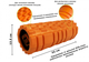Массажный ролик EasyFit Solid Roller v.1.1s 33 см оранжевый - изображение 2