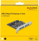 Adapter Delock PCIe 2.0 x1 - 4 x USB-A 3.2 Gen 1 (90509) - obraz 4