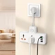 Сетевой фильтр Hoco 2 розетки 3хUSB/Type-C QC+PD AC12A White (AC12A) - изображение 3