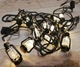 Светодиодная гирлянда "Ретро фонарики" 5м, 12 LED, от сети 220В, черный провод, Теплый белый - изображение 9