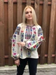 Преміальна жіноча вишиванка борщівська беж "Поліана" квіткова вишита блузка лляна 11214-58 (3XL) - зображення 4