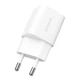 Мережевий зарядний пристрій USB+Type-C з швидкою зарядкою, блок живлення 20W Silicone Power Plus білий, Proove (WCSP2011002) - зображення 4