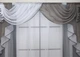Кухонний ламбрекен VR-Textil № 093к з тюлю сірий з білим 200х170 см (50-980) - зображення 4