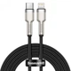 Кабель Baseus Cafule Metal Cable Type-C to Lightning PD 20W 2m CATLJK-B01 Black - зображення 1