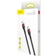 Кабель Baseus Cafule Cable Type-C to Type-C PD2.0 60W 20V 3A 1m CATKLF-G91 Black-Red - изображение 2