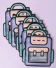 Пакет zip прозорий харчовий Портфель з фіолетовим ручкою дитячий сумочка з зип застібкою 24х28 см - зображення 7