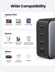 Зарядний пристрій UGREEN USB C 4-портовий адаптер для швидкого заряджання GaN 100 Вт вилка EU (CD226) - зображення 4
