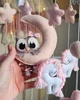 Мобиль в кроватку Совушка и Единороги с косичками, для малышей, фетр, ручная работа, для девочки - изображение 4