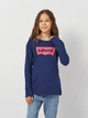 Подростковая футболка с длинным рукавом для девочки Levi's LVG L/S Batwing Tee 4EA643-B9G 134-140 см Синяя (3666643037550) - изображение 1