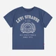 Подростковая футболка для девочки Levi's Lvg Collegiate Levis Oversized 4EK177-BIB-LQ 134-140 см Синяя (3666643076962) - изображение 5