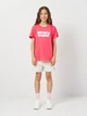 Подростковая футболка для девочки Levi's Lvg Multi Daisy Batwing Tee 4EK418-AGW-LQ 134-140 см Розовая (3666643070601) - изображение 3