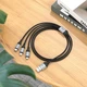 Кабель HOCO X102 Fresh 3-in-1 charging data cable(iP+Micro+Type-C) 1m. Black - зображення 2