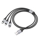 Кабель HOCO X102 Fresh 3-in-1 charging data cable(iP+Micro+Type-C) 1m. Black - зображення 5