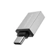 Адаптер Borofone BV3 OTG TYPE-C male USB3.0 female silver - зображення 1