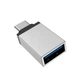 Адаптер Borofone BV3 OTG TYPE-C male USB3.0 female silver - зображення 2