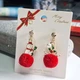 Серьги новогодние Анна Ясеницька "Snowman", разноцветные, 4 см - изображение 3