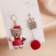 Серьги новогодние Анна Ясеницька "Merry Christmas 2", разноцветные, 7,8 см і 6,7 см - изображение 3