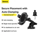 Автомобільний тримач для телефону на присосці Baseus UltraControl Pro Series Clamp-Type Car Holder Set |5.4-7.2"| Чорний - зображення 4
