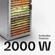 Дегидратор сушилка Food Dehydrator LT-24 для овощей фруктов мяса грибов 24 лотков 2000Вт - изображение 6