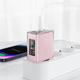 Мережевий зарядний пристрій Acefast A45 Sparkling Series PD65W GaN (2xUSB-C+USB-A) Charger Cherry Blossom (AFA45CB) - зображення 3