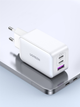 Мережевий зарядний пристрій Ugreen CD224/15334 2xUSB-A 1xUSB-C QC4.0 65W GaN Tech Fast White - зображення 4