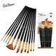 Набір з 12 шт. пензлів для бодіарту Artist Brushes чорний - зображення 8