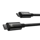 Дата кабель Baseus Tungsten Gold Type-C to Type-C Cable 240W (1m) (CAWJ04000) Black - зображення 2