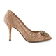 Женские туфли - лодочки Bellucci из кружева Taormina с брошью Dolce&Gabbana Rainbow 37 (23.8 cm) бежевые CD0101AL19880240 - изображение 6