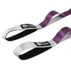Стрічка стропа з петлями для розтяжки STRETCHING STRAP EZOUS I-02 10 петель сірий-фіолетовий - зображення 3