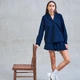 Пижама женская с шортами и рубашкой Leglo Navy L - изображение 8