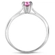 Серебряное кольцо с розовым фианитом Горох К2094ЦР 15р. - изображение 3