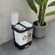 Ведро для мусора MBM HOME сортировочное 10+10 л Серое (BIN-05 (10+10L) LIGHT GRAY/GRAY) - изображение 7