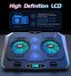 Підставка для ноутбука з охолодженням VHG D10 з RGB-підсвічуванням Laptop Cooling Pad, Black - изображение 8