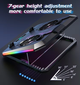 Підставка для ноутбука з охолодженням VHG D10 з RGB-підсвічуванням Laptop Cooling Pad, Black - изображение 9